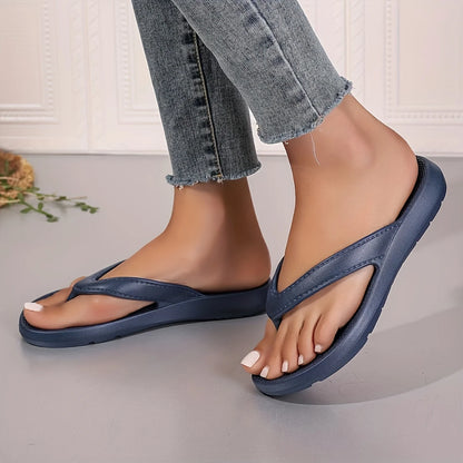 New women's elegant arch support flip flops, indoor/outdoor use, summer beach sandals, casual shoes with EVA soles, comfortable