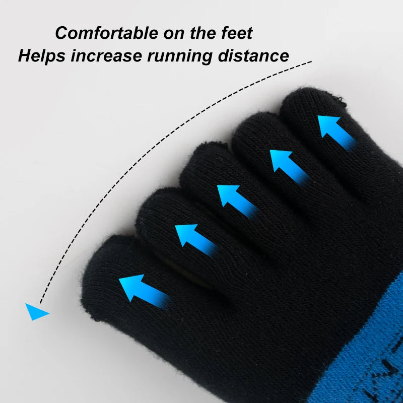 Double Running Five Finger Socks Summer Thin Breathable Sports Quick Drying Off Road Athletic Toe Socks for Men Women